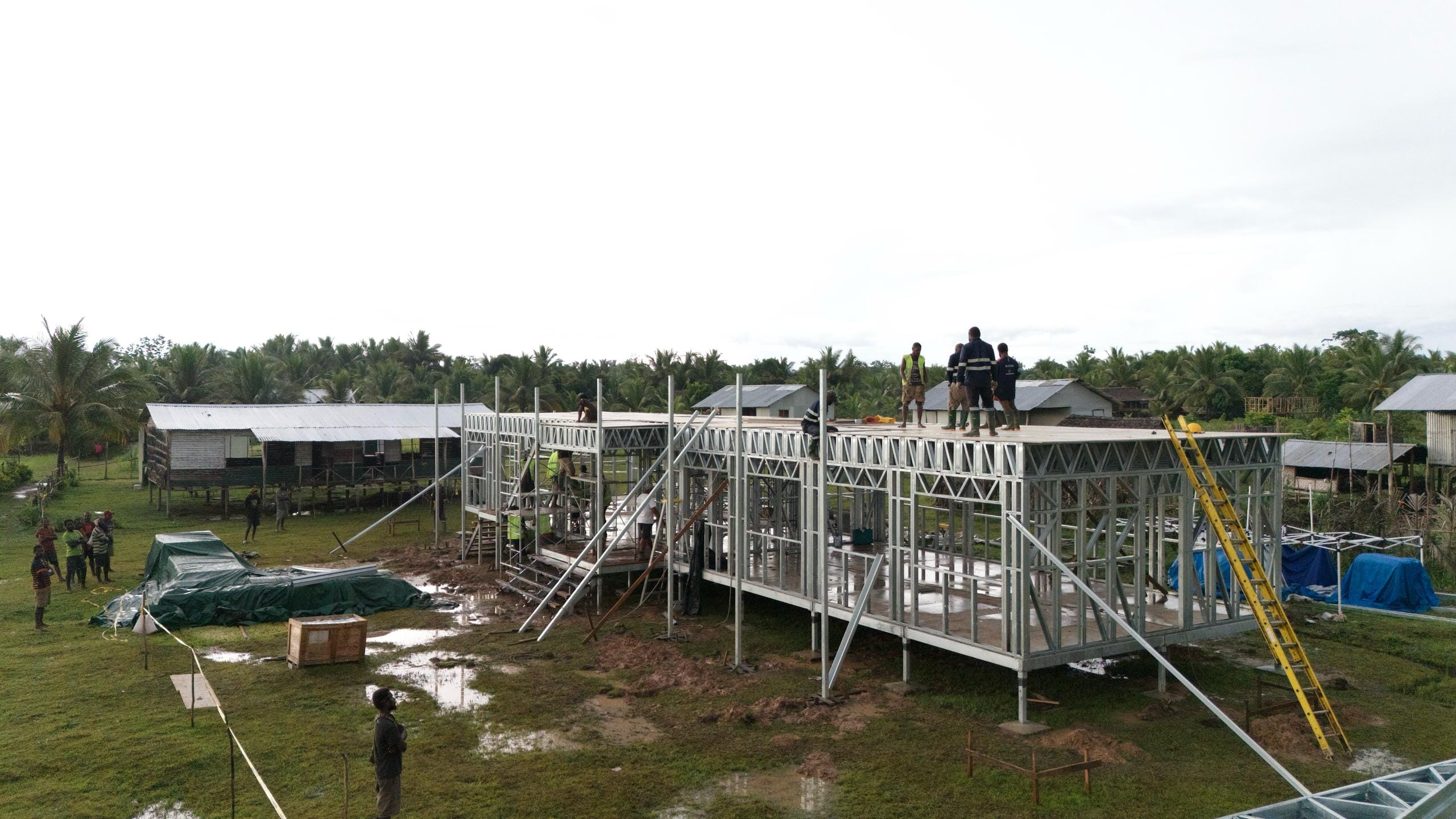 Framing of the first level complete.